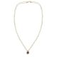Pearl Double Strand Necklace with Clear Teardrop Pendant
